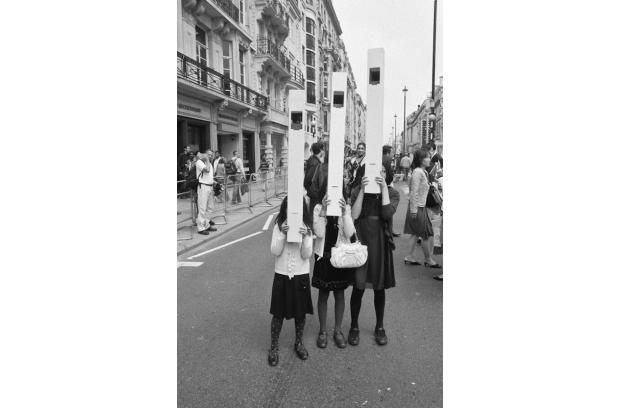 Three girls with their wonderful periscopes Three girls with their wonderful periscopes