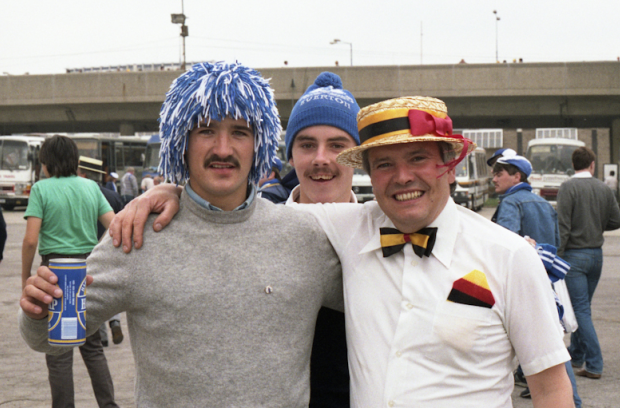 Watford fan Kev 'Boy' with his Everton friends outside the old Wembley Stadium Watford fan Kev 'Boy' with his Everton friends outside the old Wembley Stadium