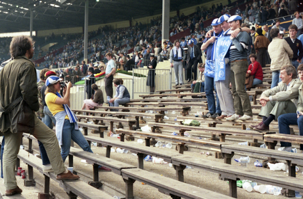 The seating was wooden in 1984 The seating was wooden in 1984